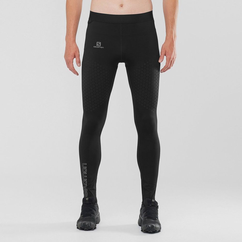 Salomon Singapore Mens Tights - EXO MOTION LONG Black | 36025-QKDP